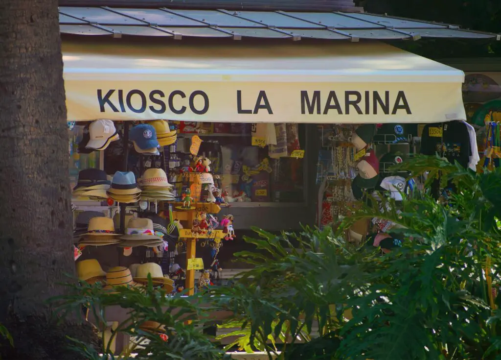 Kiosk at Malaga marina